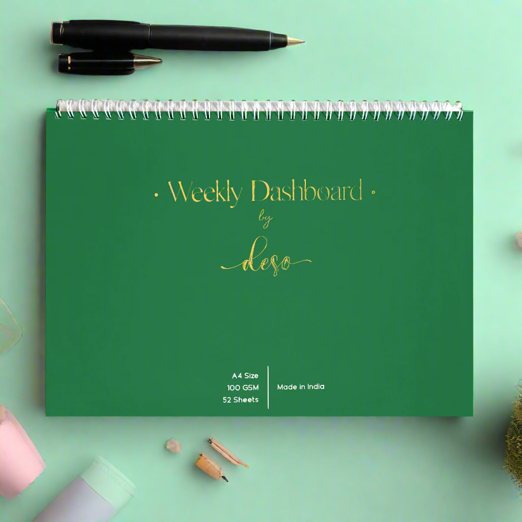 A4 Weekly Desk Planner - 52 undated pages - 100gsm Premium Paper