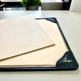 A4 Vegan Leather DeskPad - Black (Refills Available)