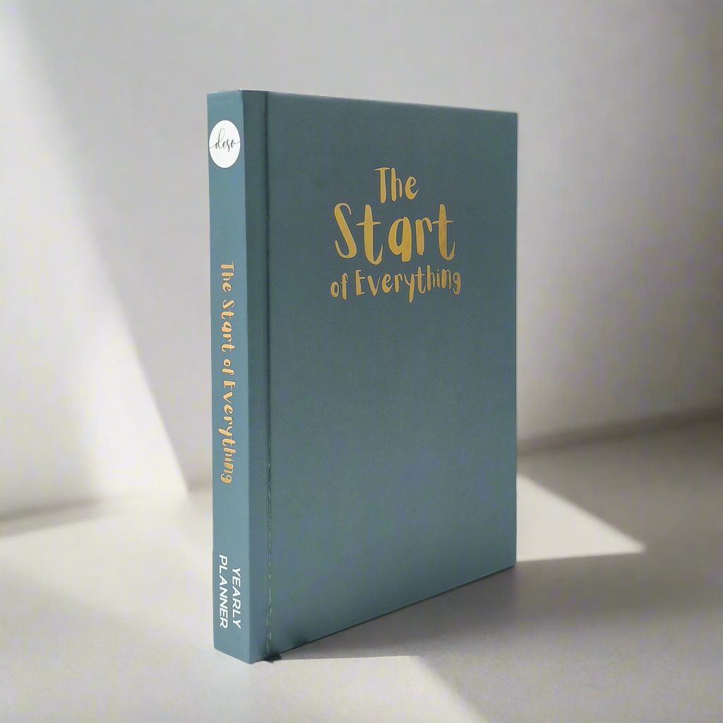 The start of everything yearly planner dark slate undated 2025 s