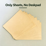 A4 Vegan Leather DeskPad - Brown (Refills Available)