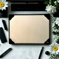 A4 Vegan Leather DeskPad - Black (Refills Available)