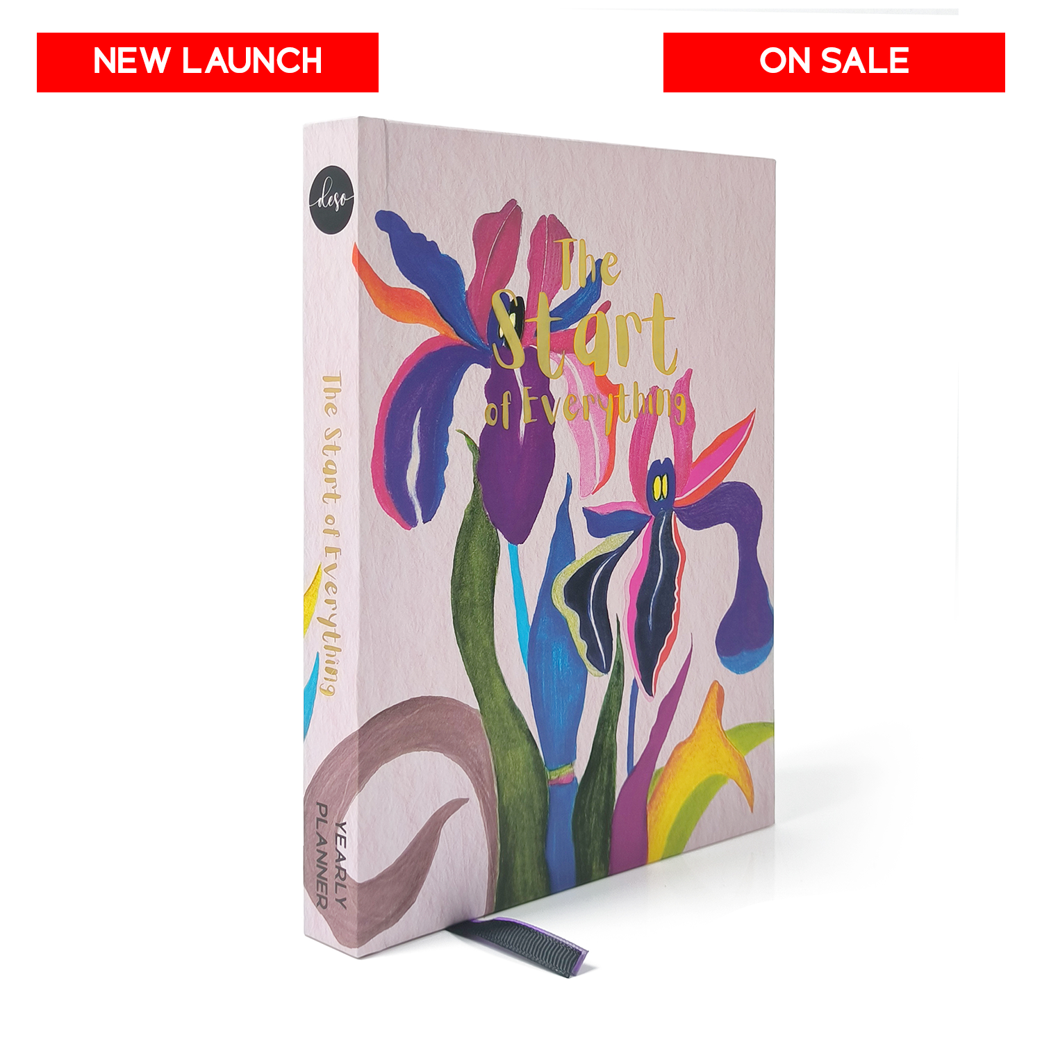 The start of everything yearly planner floral art undated the